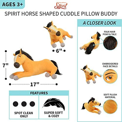 Franco Kids Bedding Super Soft Plush Cuddle Pillow Buddy, One Size, Spirit Riding Free Horse