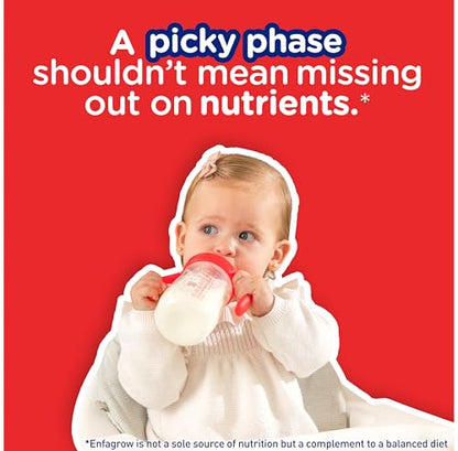 Enfagrow Premium Toddler Nutritional Drink, Made with Real Milk, Brain-Building Omega-3 DHA, Nutrients and Prebiotics for Growth & Immune Support, Non-GMO, Toddler Milk Powder, 32 Oz Can