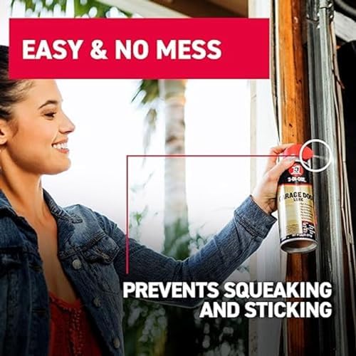 3-IN-ONE Professional Garage Door Lubricant with Smart Straw Sprays 2 Ways, 11 OZ Twin Pack, 100584, Clear