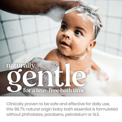 Burts Bees Baby Shampoo and Baby Wash Refill, Original, Plant-Based Formula, Tear-Free, Pediatrician-Tested, Natural Origin, Gently Cleans Sensitive Skin and Hair, 33.8 Fl Oz