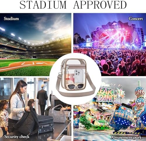USPECLARE Clear Purse Stadium Approved CrossBody Bag for Men and Women