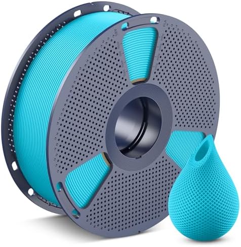 SUNLU 3D Printer Filament PETG Filament 1.75mm, Less Stringing Good Layer Adhesion High Toughness, PETG Filament 1.75 ±0.02mm, 1kg Spool(2.2lbs), Cyan