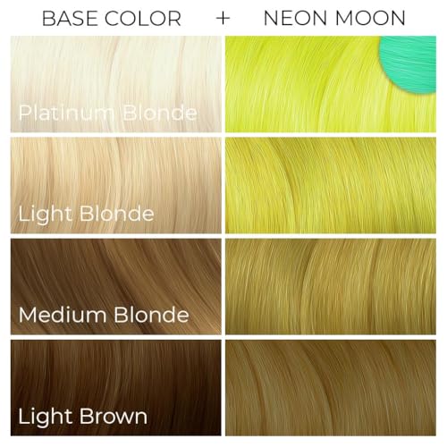 Arctic Fox Semi-Permanent Hair Dye, Neon Yellow, UV Reactive, Vegan & Cruelty-Free, Ammonia-Free, Conditioning Formula, Long Lasting, For All Hair Types, 8 Fl Oz (Pack of 2)