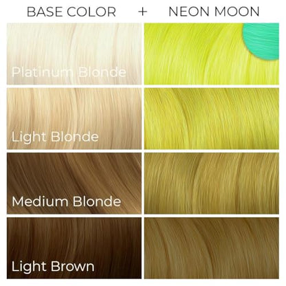 Arctic Fox Semi-Permanent Hair Dye, Neon Yellow, UV Reactive, Vegan & Cruelty-Free, Ammonia-Free, Conditioning Formula, Long Lasting, For All Hair Types, 8 Fl Oz (Pack of 2)