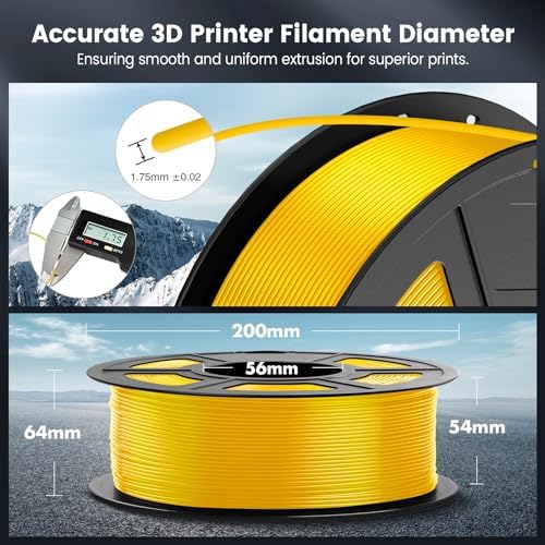 SUNLU 3D Printer Filament - 1.75mm PLA, Light Gold, 1kg Spool (2.2lbs), FDM 3D Printer Compatible