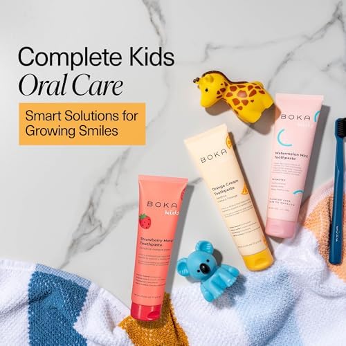 Boka Fluoride Free Toothpaste Nano Hydroxyapatite Toothpaste - Orange Cream Flavor, 4 oz 3Pk US Manufactured