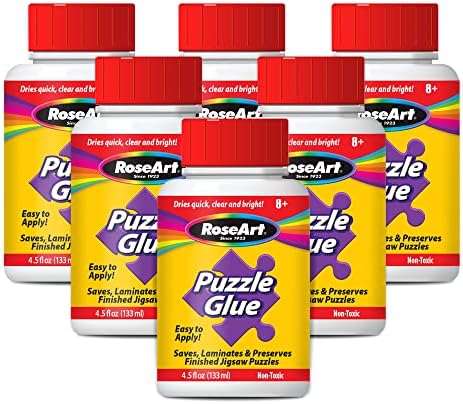 RoseArt - 4.5 oz. Jigsaw Puzzle Glue with Applicator 6-Pack