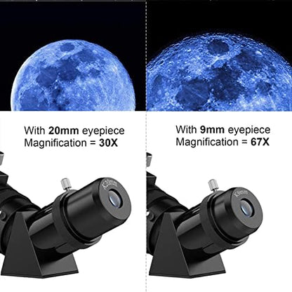 Telescopes for Adults Astronomy, 80mm Aperture 600mm Refractor Telescope for Kids & Beginners, Compact and Portable Travel Telescopio with Backpack