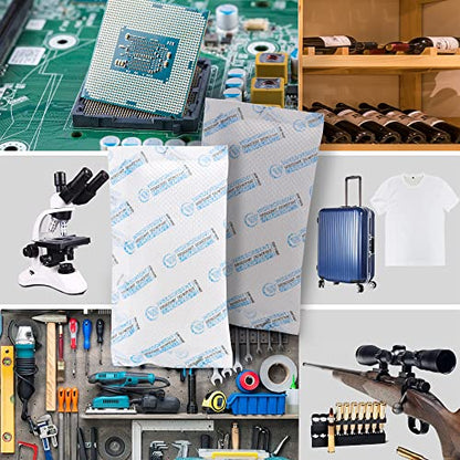 Silica Gel Packets, 20 Gram 90 Packs Dessicant Packets for Storage, Pure and Safe Silica Gel Desiccant Packs, Humidity Packs