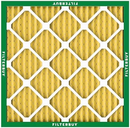 Filterbuy 20x20x1 Air Filter MERV 11 Allergen Defense (6-Pack), Pleated HVAC AC Furnace Air Filters Replacement (Actual Size: 19.50 x 19.50 x 0.75 Inches)