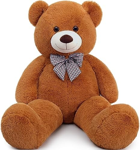 MaoGoLan Big Brown Jumbo Oversized Teddy Bear 47 inch Giant Stuffed Animal 4 Feet for Boy Baby Shower