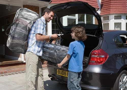 SpaceAid Heavy Duty Moving Bags, Extra Large Storage Totes W/Backpack Straps Strong Handles & Zippers, Alternative to Moving Boxes, Packing & Moving Supplies, Clear (8 Pack)