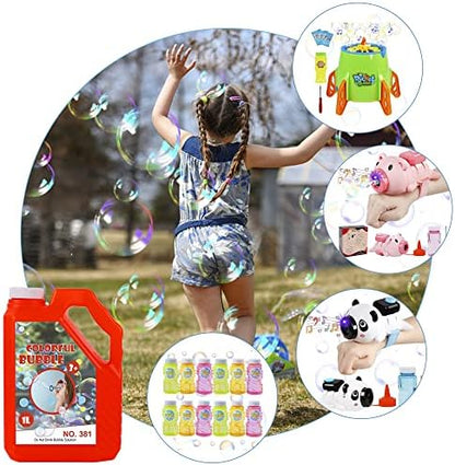 Lulu Home Bubble Concentrated Solution, 1 L/ 33.8 OZ Bubble Refill Solution for Kids Halloween Parties, Bubble Machine, Giant Bubble Wand, Bubble Blower Toys