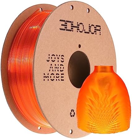 PETG Filament 1.75mm, PETG 3D Printing Filament, 2.2 LBS (1KG) Cardboard Spool, Fit Most FDM 3D Printer, Orange
