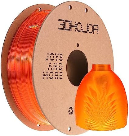 PETG Filament 1.75mm, PETG 3D Printing Filament, 2.2 LBS (1KG) Cardboard Spool, Fit Most FDM 3D Printer, Orange