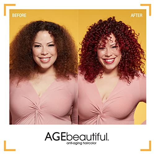 AGE beautiful Permanent Hair Color Dye Liqui Creme | 100% Gray Coverage | Anti-Aging Haircolor | Biotin for Thicker, Fuller Hair | Professional Salon Coloring