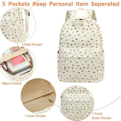 School Backpack for Teen Girls Bookbags Elementary High School Corduroy Laptop Bags Women Travel Daypacks