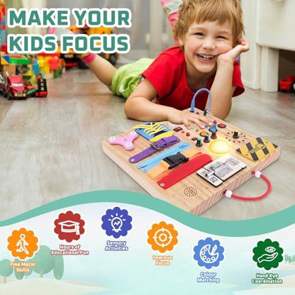 23 in 1 Busy Board Montessori Toys for Toddler and 1-3 Year Old Boys and Girls