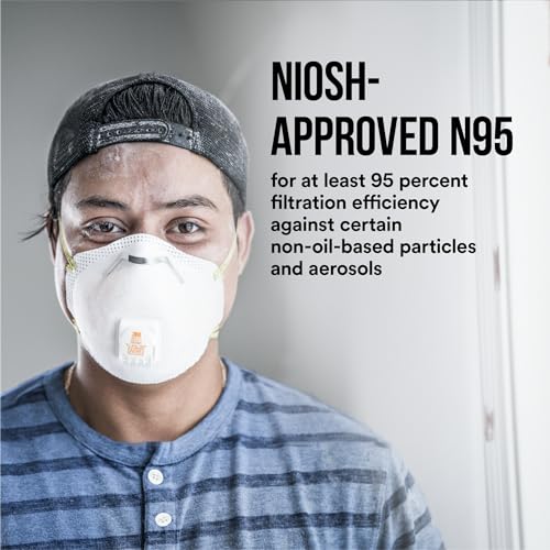 3M N95 Respirator 8511, Cool Flow Valve, 10 Pack, NIOSH-APPROVED, Advanced Filter Media For Easy Breathing, Comfortable For Long Periods Of Wear, Helps Filter Pollen, Mold Spores & Dust (8511PB1-A-PS)