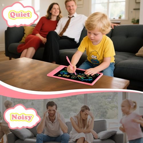 EooCoo Toys for Ages 3-6, Drawing Board 2 Pack, 10 Inch LCD Writing Tablet, Electronic Drawing Tablet, Girl/Boy Birthday Gift, Kids Toys, Drawing Pad Girls Gifts, Kids Travel Essential