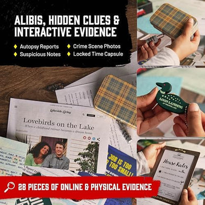 Hunt A Killer: Lakeside Slaughter – Immersive Murder Mystery Game, Interactive Crime Solving Experience, 90–120 Min Playtime, 1+ Players, Ages 14+