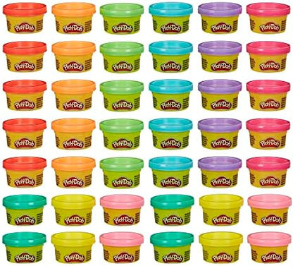 Play Doh Bulk Handout 42-Pack of 1-Ounce Modeling Compound Cans, Back to School Gifts, Prizes, & Party Favors, Kids Arts & Crafts, Preschool Toys, Ages 2+ (Amazon Exclusive)