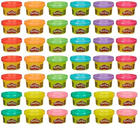 Play Doh Bulk Handout 42-Pack of 1-Ounce Modeling Compound Cans, Back to School Gifts, Prizes, & Party Favors, Kids Arts & Crafts, Preschool Toys, Ages 2+ (Amazon Exclusive)