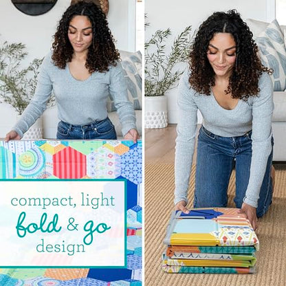 Infantino Foldable Soft Foam Play Mat, Baby Play Mat for Tummy Time & Floor Play, Lightweight, Easy to Store, Wipeable, Multicolor