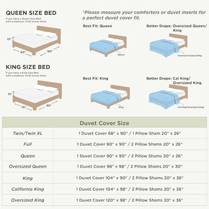 Bedsure White Duvet Cover Queen Size - Soft Double Brushed Bedding Set for Kids & Adults, Zipper Closure, 3 Pieces, Includes 1 Duvet Cover (90"x90") & 2 Pillow Shams, NO Comforter