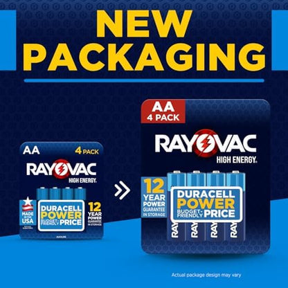 Rayovac AA Batteries, Double A Battery Alkaline, 60 Count