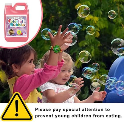 Lulu Home Concentrated Bubble Solution, 1 L/ 33.8 OZ Refill for Bubble Machines, Giant Wands, and Blowers - Up to 2.5 Gallons for Kids' Birthday Parties
