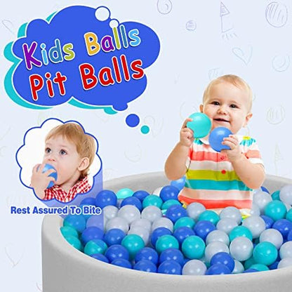 Vanland Ball Pit Balls for Baby and Toddler Phthalate Free BPA Free Crush Proof Plastic - Multicolored Pit Balls in Reusable Play Toys for Kids with Storage Bag