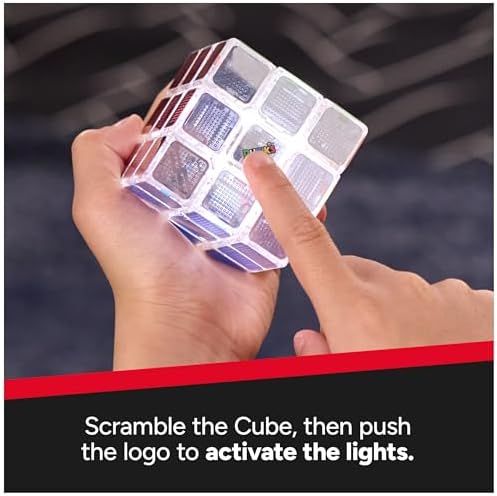 Rubik’s Cube, Pulse Cube, Light-Up Brain Teaser Puzzle for Speed Cubers, Solve The Puzzle Before The Lights Turn Off, Problem-Solving Brain Teaser & Fidget Toy for Adults, Teens, Kids Ages 8 & Up