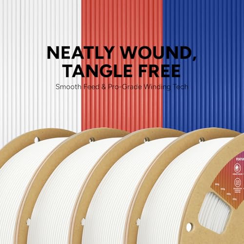 OVERTURE 4KG Bundle PLA Filament 1.75mm, Neatly Wound 3D Printer Filament 4 Pack 1kg Spool (2.2lbs), Dimensional Accuracy +/- 0.02 mm, Fit Most FDM 3D Printers (White 4-Pack)