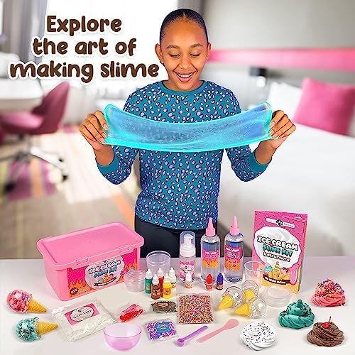 Original Stationery DIY Ice Cream Slime Kit for Girls with Butter Cloud & Foam - Creative Slime Making Toy & Birthday Present for Girls 8-10