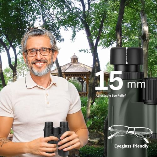 Hontry 8x42 Binoculars with IPX6 Waterproof Protection for Bird Watching, Hunting, Cruise Ship, Travel and Safari