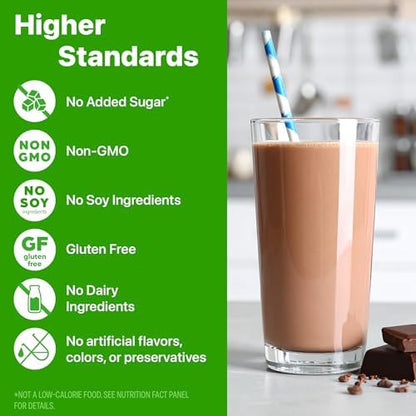 Orgain Organic Vegan Protein Powder, Creamy Chocolate Fudge - 21g Plant Protein, 6g Prebiotic Fiber, Low Carb, No Lactose Ingredients, No Added Sugar, Non-GMO, For Shakes & Smoothies, 10 Travel Packs