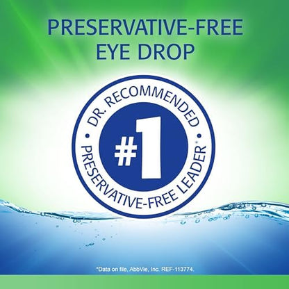 Refresh Tears PF Preservative-Free Artificial Tears Lubricant Eye Drops, 0.33 fl oz (10 mL) (Pack of 2)