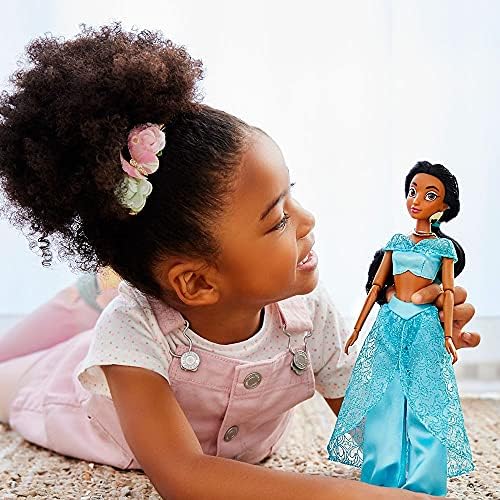 Disney Store Official Disney Princess Classic Doll (Jasmine from Aladdin), 11 Inches, Includes Brush with Molded Details, Fully Posable Toy in Classic Outfit - Disney Princess Toys for Girls
