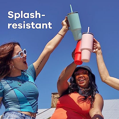 Hydro Flask 40 Oz Travel Tumbler with Handle, Lid and Straw - Insulated Stainless Steel in Trillium