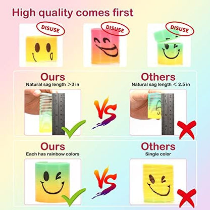 AZEN 120 Pcs Mini Spring Party Favors for Kids 3-5 4-8, Goodie Bags Stuffers for Birthday Party, Classroom Prizes Kids Prizes, Small Bulk Toys Gifts (4 Smile)