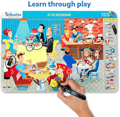 Skillmatics Search and Find Educational Game - Reusable Preschool Learning Activities, Perfect for Toddlers & Kids Who Love Toys, Art & Crafts, Builds Vocabulary, Gifts for Ages 3, 4, 5, 6