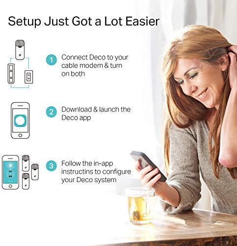 TP-Link Deco S4 Mesh AC1900 WiFi System - Up to 5,500 Sq.ft. Coverage, Replaces WiFi Router and Extender, Gigabit Ports, Works with Alexa, Deco S4(3-Pack)