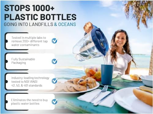 Epic Water Filters REPLACEMENT FILTER/Compatible with Epic Pure Water Pitcher/Removes Fluoride, Lead, Forever Chemicals, Heavy Metals, Chemicals, Industrial Pollutants/Filters 150 Gallons