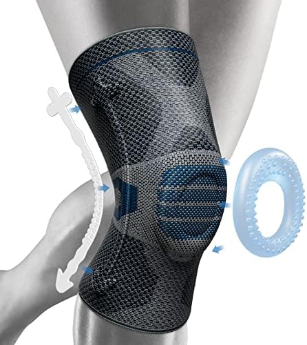 NEENCA Professional Knee Brace for Pain Relief, Medical Knee Compression Sleeve, Knee Support with Horizontal Knit Tech for Meniscus Tear, ACL, Arthritis, Joint Pain, Runner, Workout- FSA/HSA APPROVED