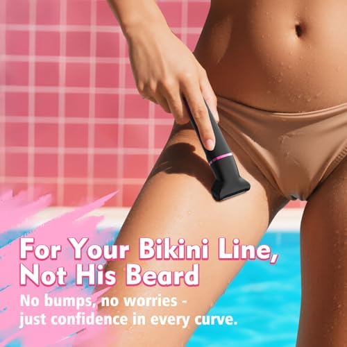 Bikini Trimmer for Women - Waterproof Wet & Dry Electric Foil Shaver for Private Area, Rechargeable Dock, Painless Smooth Shaving & Trimming of The Body, Face, Underarm, Legs, Tiktok Trend Items