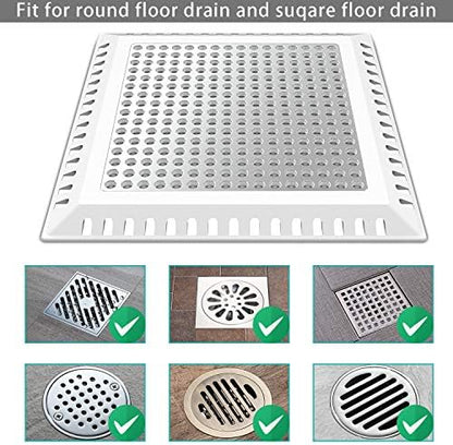 Shower Drain Hair Catcher/Drain Strainer/Shower Drain Cover for Bathroom Floor Drain, Stainless Steel and Silicone (Patented Product)