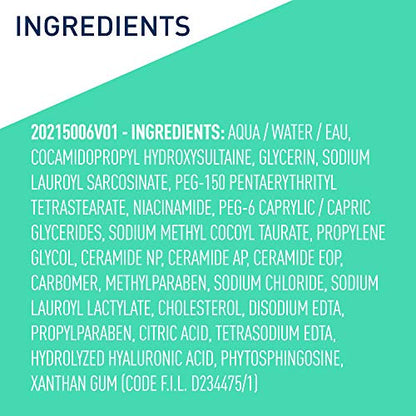 CeraVe Foaming Facial Cleanser, Daily Face Wash for Oily Skin, Hyaluronic Acid + Ceramides + Niacinamide, Fragrance Free & Paraben Free, Non-Drying Oil Control Face Wash, 19 Fluid Ounce