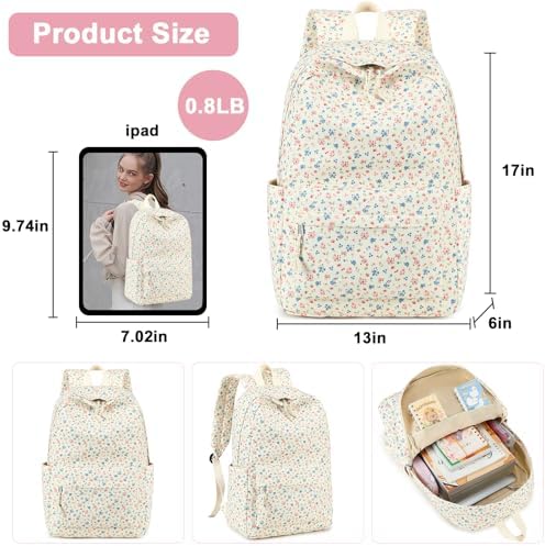 School Backpack for Teen Girls Bookbags Elementary High School Corduroy Laptop Bags Women Travel Daypacks