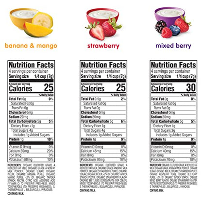 Happy Baby Organics Yogis Freeze-Dried Yogurt & Fruit Snacks, Variety Pack, 1 Ounce (Pack of 6)